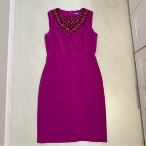 Antonio Melani Sleeveless Magenta Dress